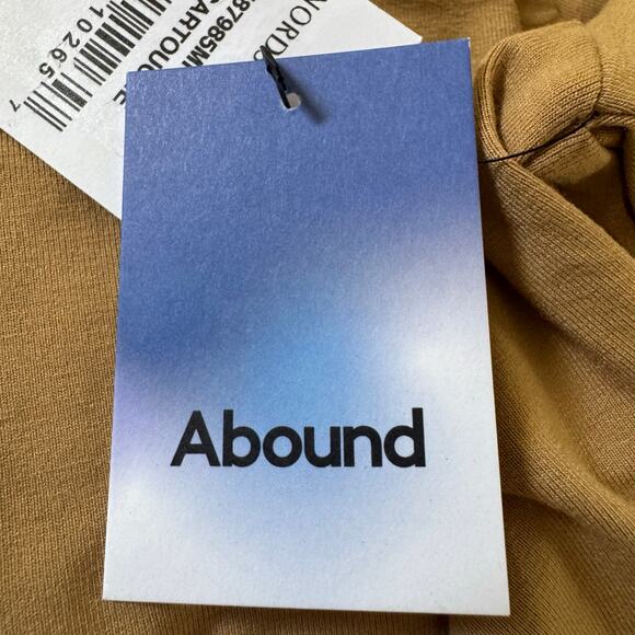 ABOUND CROPPED SHORT SLEEVE HIGH NECK TEE IN TAN CARTOUCHE NWT WOMEN'S SIZE‎ XS - Picture 7 of 9